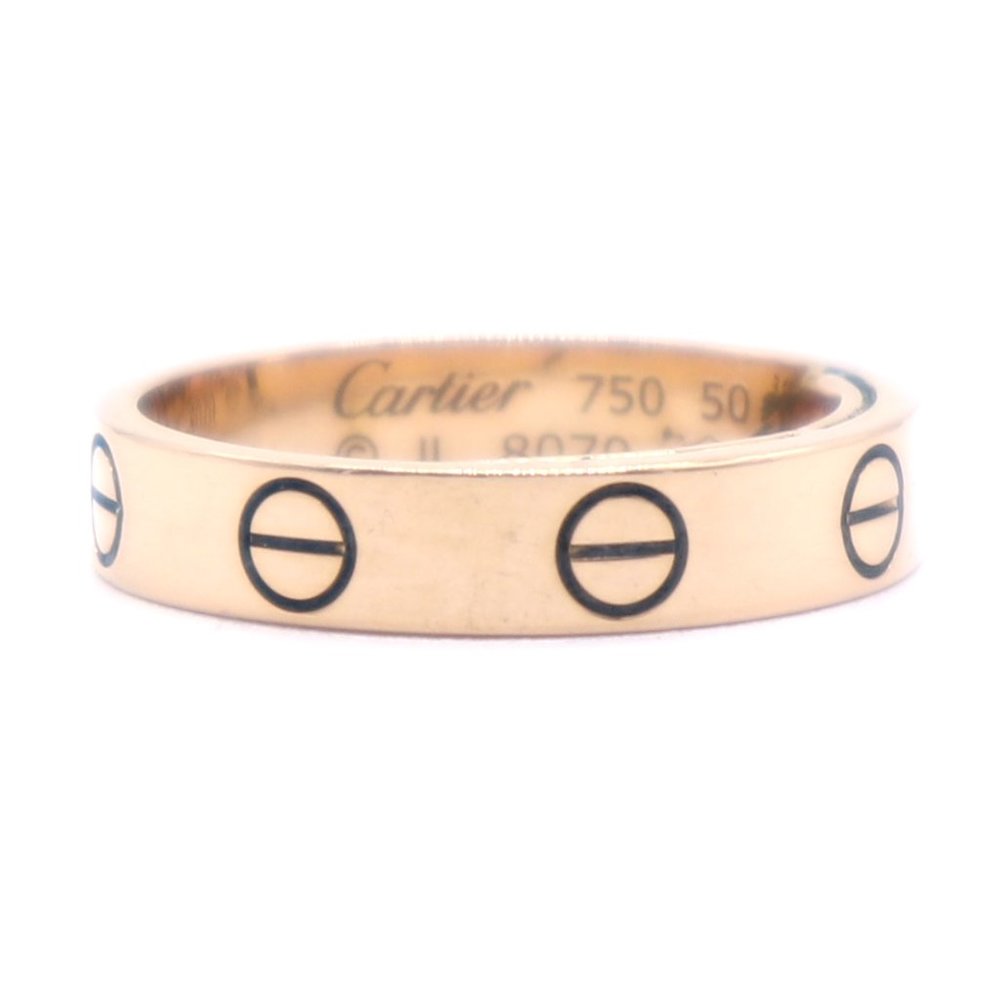 Cartier #43681 Rose Pink 18k Gold Love Wedding Band 3.5mm Wide Size 50 4.25 Ring - Picture 1 of 9